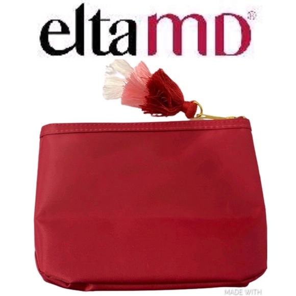 NEW ELTA MD Bag Travel Makeup Cosmetic Red NWOT - Picture 2 of 13